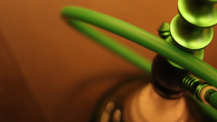Grüne Edelstahl-Shisha mit Ventilkugeln